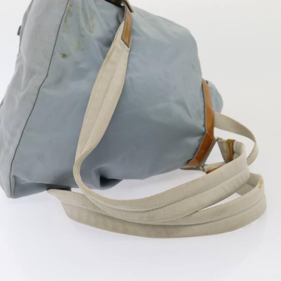 PRADA Backpack Nylon Light Blue Silver - Picture 8 of 16